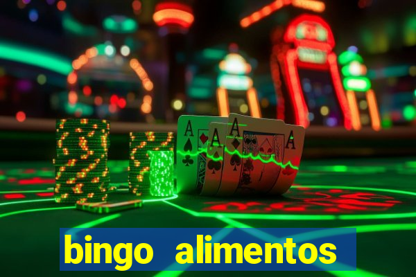 bingo alimentos para imprimir