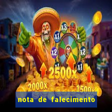 nota de falecimento a tribuna santos hoje