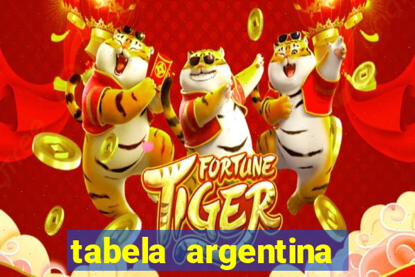 tabela argentina torneo betano