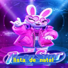 lista de natal para imprimir